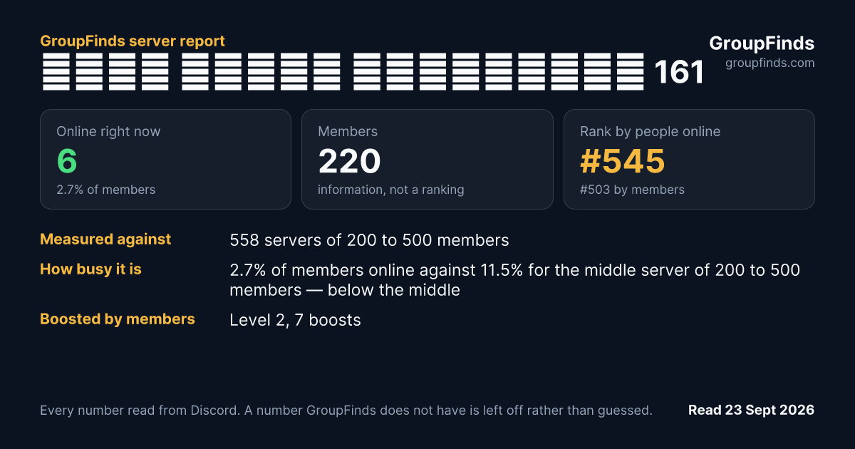 Ютуб канал Ростовщик 161's GroupFinds server report