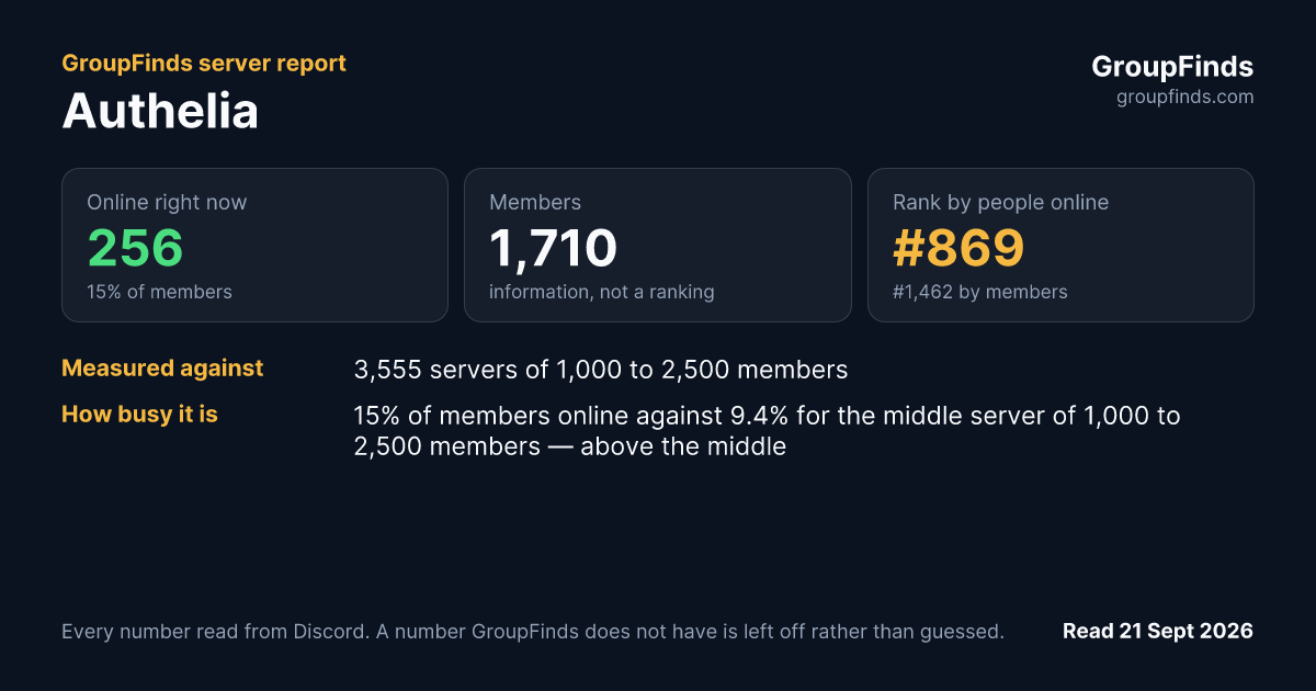 Authelia's GroupFinds server report