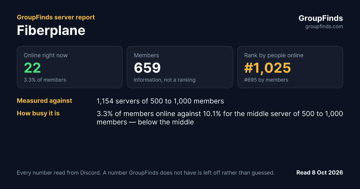 Fiberplane's GroupFinds server report