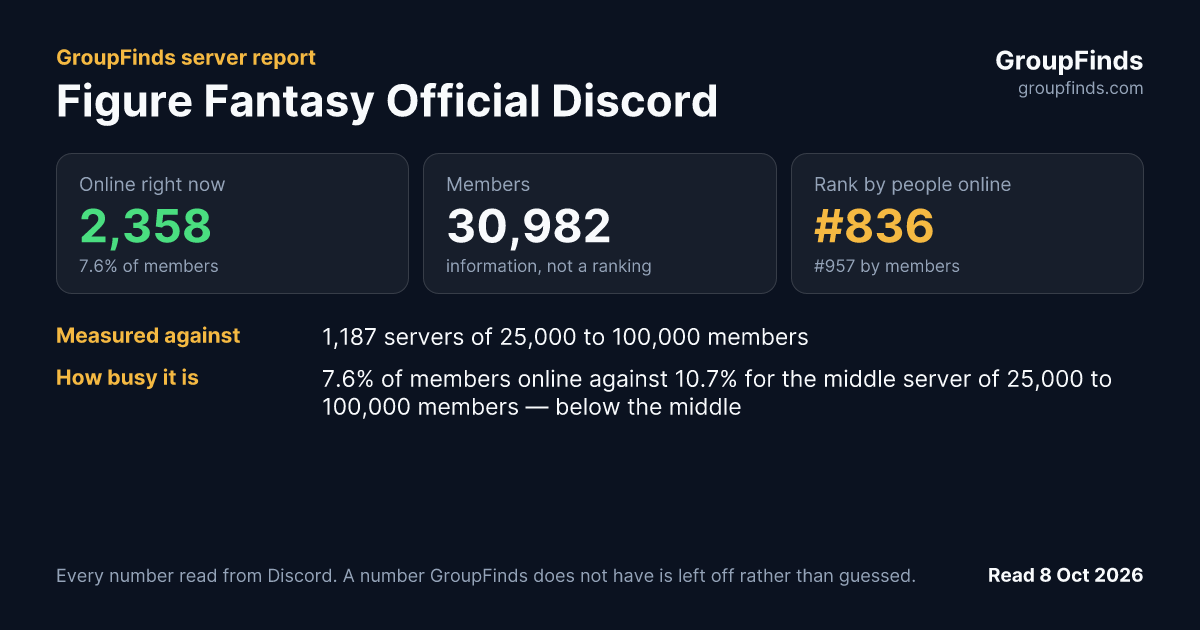 Figure Fantasy Official Discord's GroupFinds server report