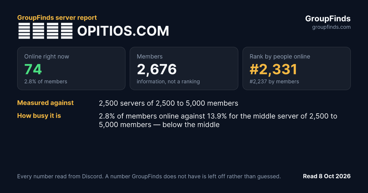 美股智投 OPITIOS.COM's GroupFinds server report