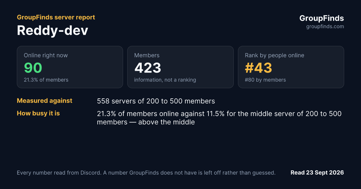 Reddy-dev's GroupFinds server report