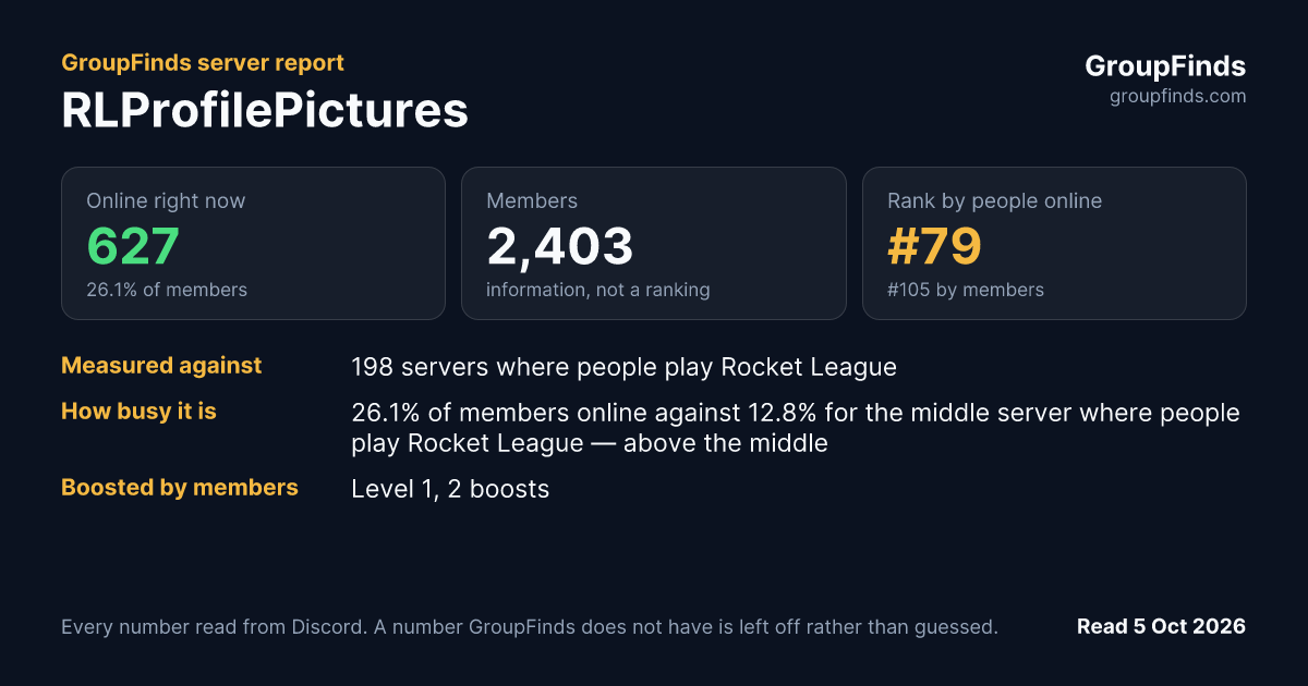 RLProfilePictures's GroupFinds server report