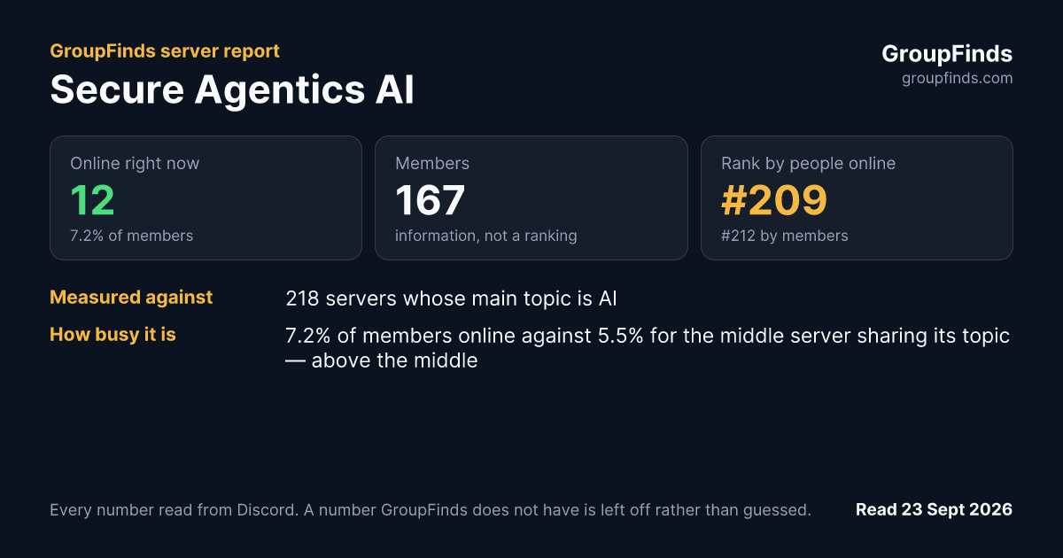 Secure Agentics AI's GroupFinds server report