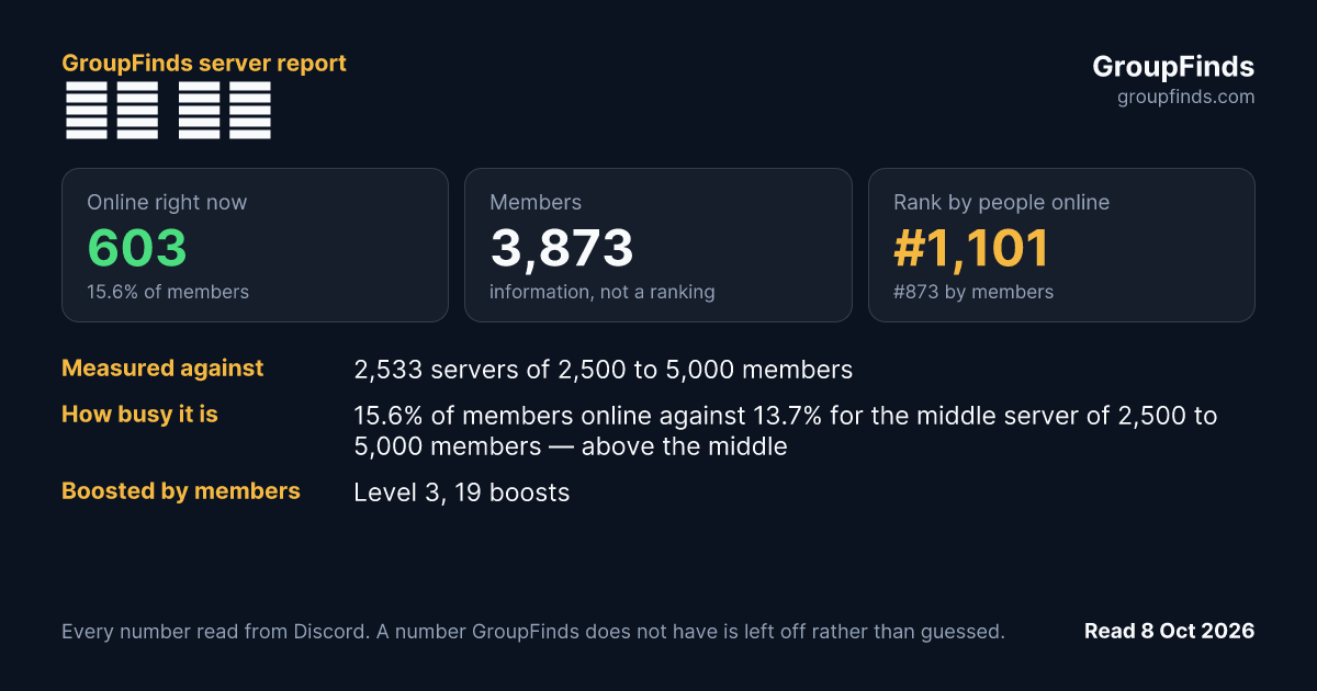 파우 구멍's GroupFinds server report