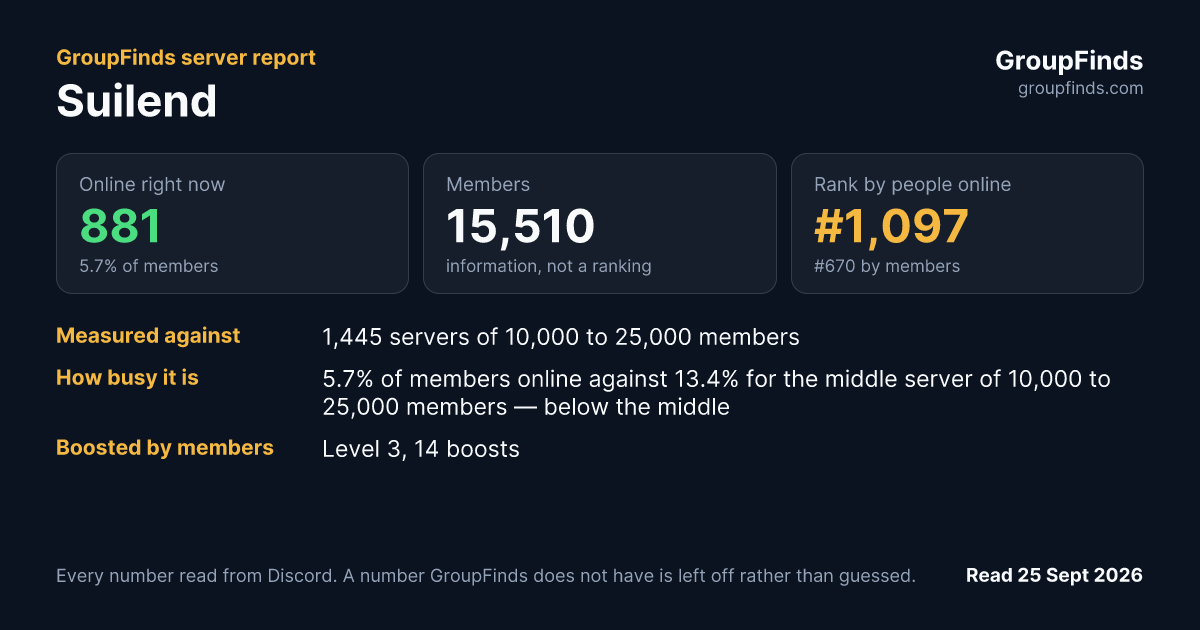 Suilend's GroupFinds server report