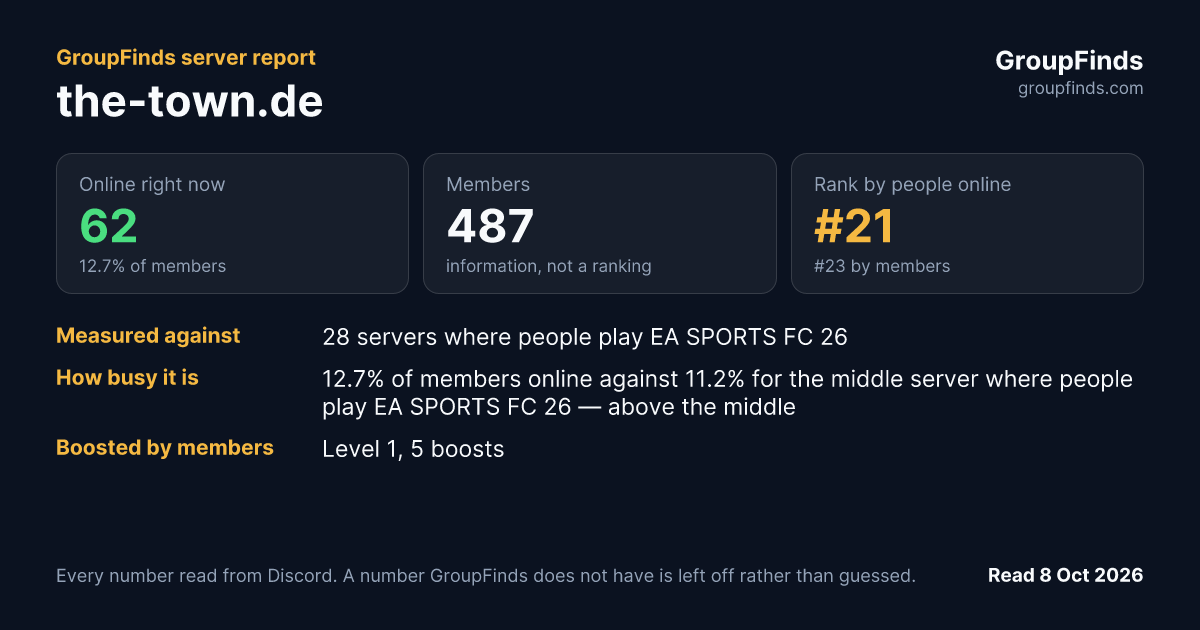 the-town.de's GroupFinds server report