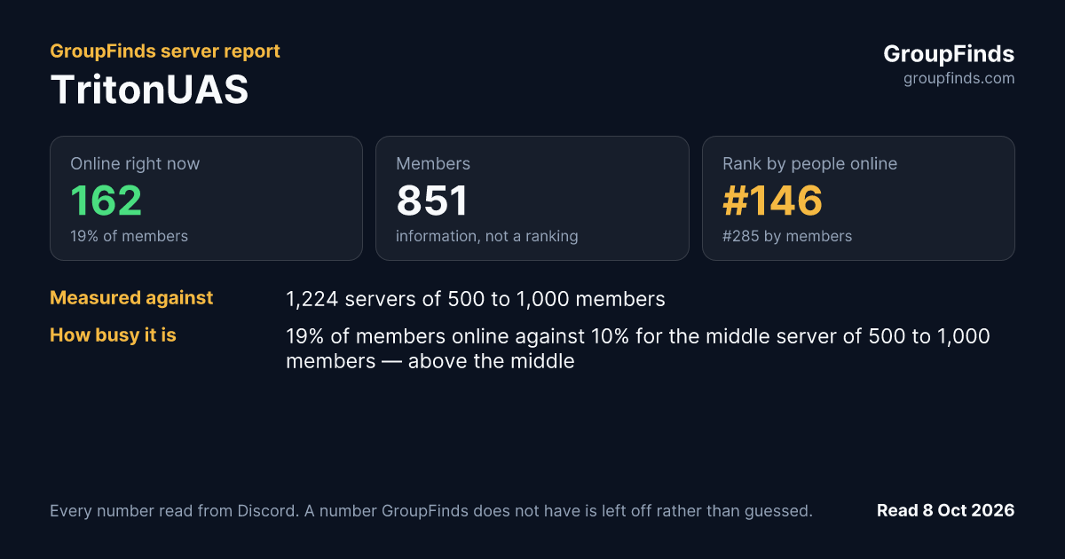 TritonUAS's GroupFinds server report