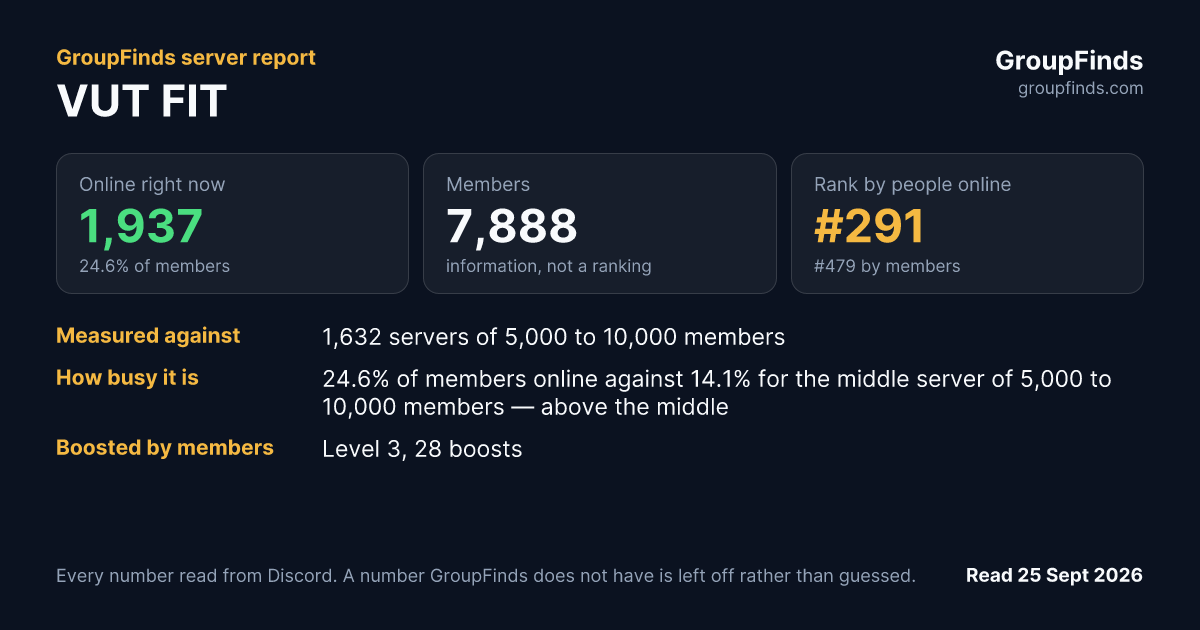 VUT FIT's GroupFinds server report